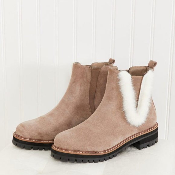 WeeBoo Warmer Days Faux Fur Trim Chelsea Booties - Picture 7 of 11